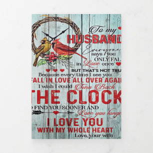 Funny Quotes To Husband   Gift For Man   Tri-Fold Announcement