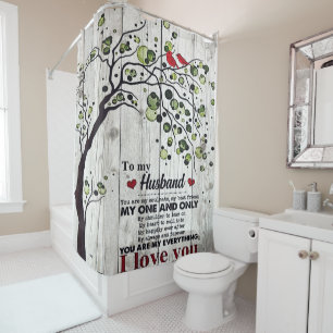 Funny Quotes To Husband Present For Husband Shower Curtain