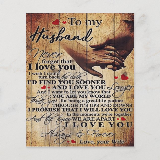 Funny Quotes To My Husband | Gift For Husband | Flyer (Front)