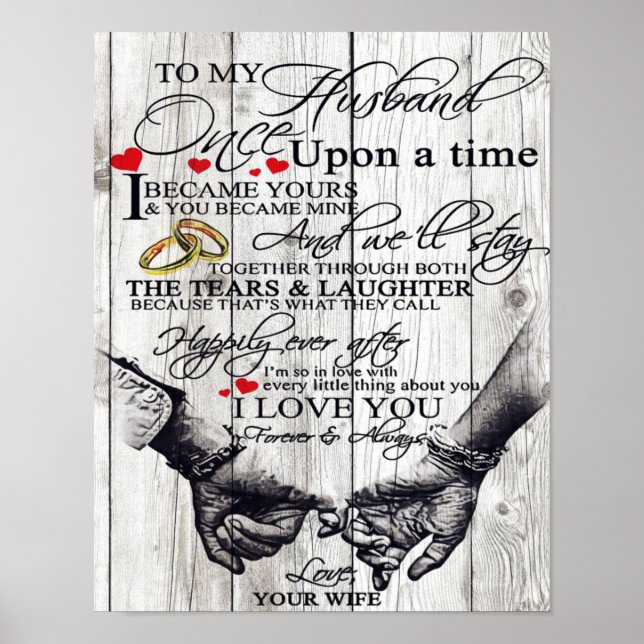 Funny Quotes To My Husband | Gift For Husband | Poster (Front)