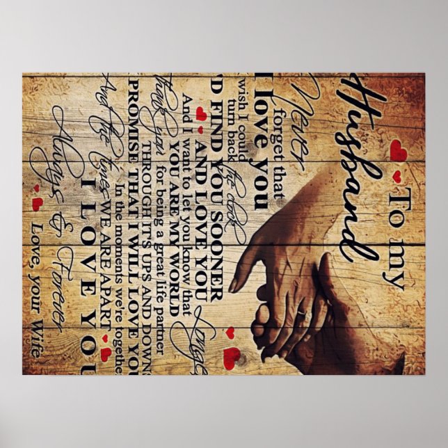 Funny Quotes To My Husband | Gift For Husband | Poster (Front)