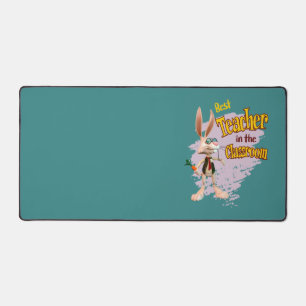 Funny Rabbit Best Teacher in the Classroom Desk Mat