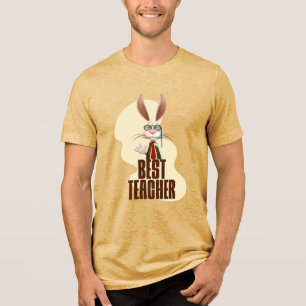 Funny Rabbit Best Teacher Tri-Blend Shirt