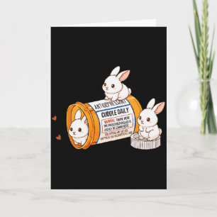 Funny Rabbit Bunny Anti Depressant Zoo Boys Girls Card