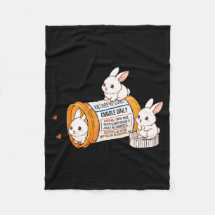 Funny Rabbit Bunny Anti Depressant Zoo Boys Girls  Fleece Blanket