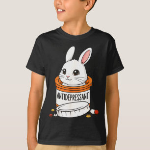 Funny Rabbit Bunny Anti Depressant Zoo Boys Girls T-Shirt