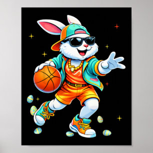 Funny Rabbit Bunny Sketll Easter Men Boy Kid Toddl Poster