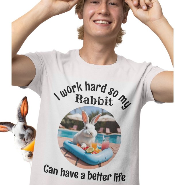 Funny Rabbit Men's pet owner animal T-Shirt (Creator Uploaded)