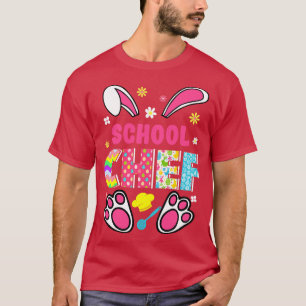 Funny Rabbit School Chef Easter Day Eggs Bunny  T-Shirt