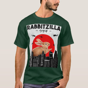 Funny Rabbit T, Bunny Rabbit T , RabbitZilla T-Shirt