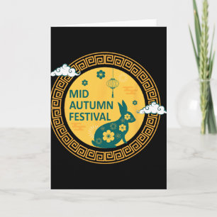 Funny Rabbits Mooncake Chinese New Year Mid Autumn Card