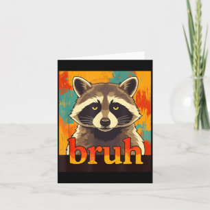 Funny Raccoon Bruh Meme Teens Boys Girls Men Graph Card