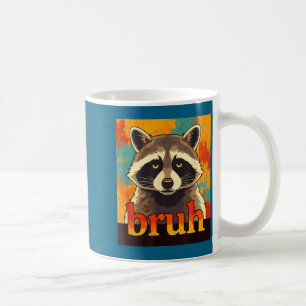 Funny Raccoon Bruh Meme Teens Boys Girls Men Graph Coffee Mug