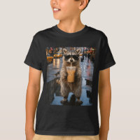 Funny raccoon drinking iced coffee animal meme men