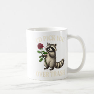Funny Raccoon I’d Ck You Over Trash Valentines Day Coffee Mug