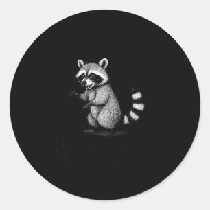 Funny Raccoon Meme Quote Humor For Men Women Boy G Classic Round Sticker