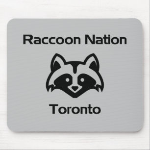 Funny Raccoon Nation Toronto Light-Monotone Mouse Pad