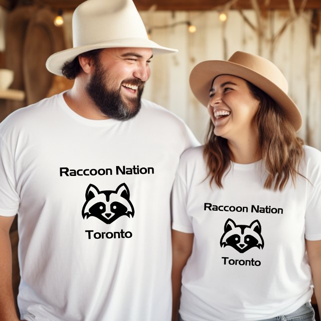 Funny Raccoon Nation Toronto Light-Monotone T-Shirt (Creator Uploaded)