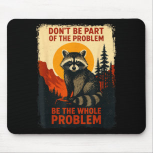 Funny Raccoon Nature Wildlife Outdoor Graphic Sarc Mouse Pad