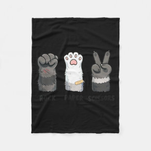 Funny Raccoon Paw Humor Rock Paper Fleece Blanket