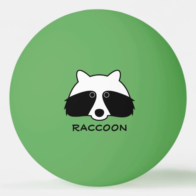 Funny raccoon ping pong balls for table tennis (Front)