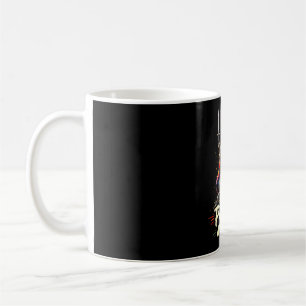 Funny raccoon rainbow cape warrior pride at dawn coffee mug