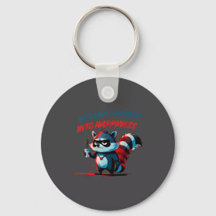 Funny Raccoon Sarcastic Quote Gaslight Yourself Key Ring