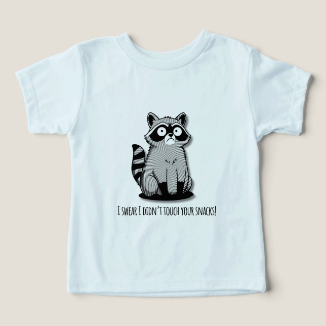 Funny Raccoon T-Shirt “I Swear I Didn’t Touch  (Design Front)