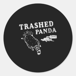 Funny Raccoon,trashed Panda For Him Men, Women Classic Round Sticker