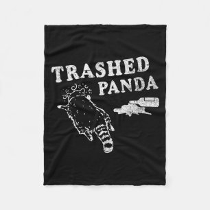 Funny Raccoon,trashed Panda For Him Men, Women Fleece Blanket