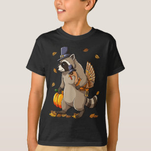 Funny Raccoon Turkey Pumpkin Thanksgiving Gift Men T-Shirt