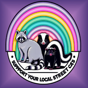 Funny Raccoons Support Your Local Street Rats T-Shirt