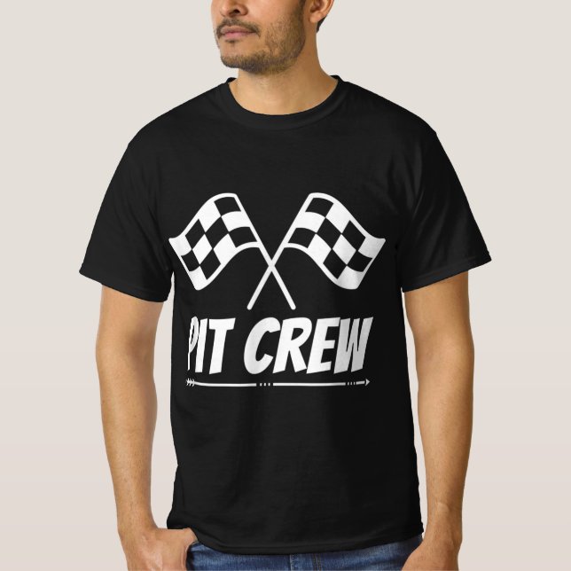 Funny Race Track Pit Crew Racing Mechanic Car Part T-Shirt (Front)