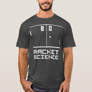 Funny RACKET SCIENCE Ping Pong 80s Video Game Arc T-Shirt