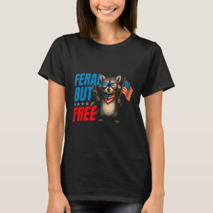 Funny Racoon 1776 July 4th 2025 Independence Day T-Shirt