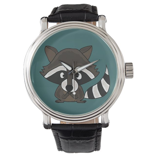 Funny Racoon Art Watch (Front)