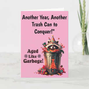 Funny Racoon Birthday Greeting Design Card