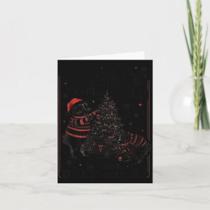 Funny Racoon Christmas About To Deck These Halls Card