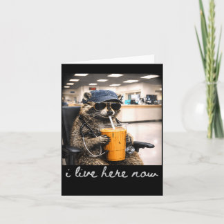 Funny Racoon Coffee Nursing Life Nurses Day Live Card
