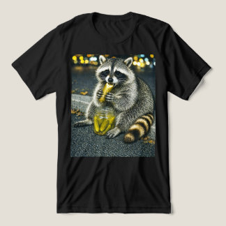 Funny Racoon Eating Pickles Meme Tri-Blend Shirt