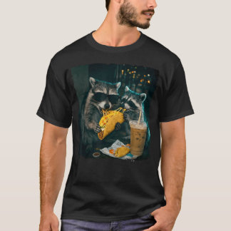 Funny Racoon Eating Tacos For Cinco De T-Shirt