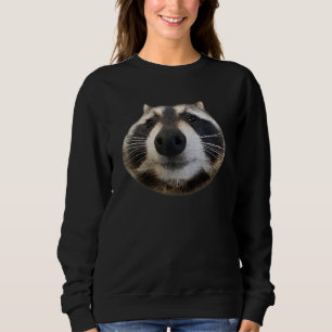 Funny Racoon Face Humour Dank Meme Trash Panda Sweatshirt