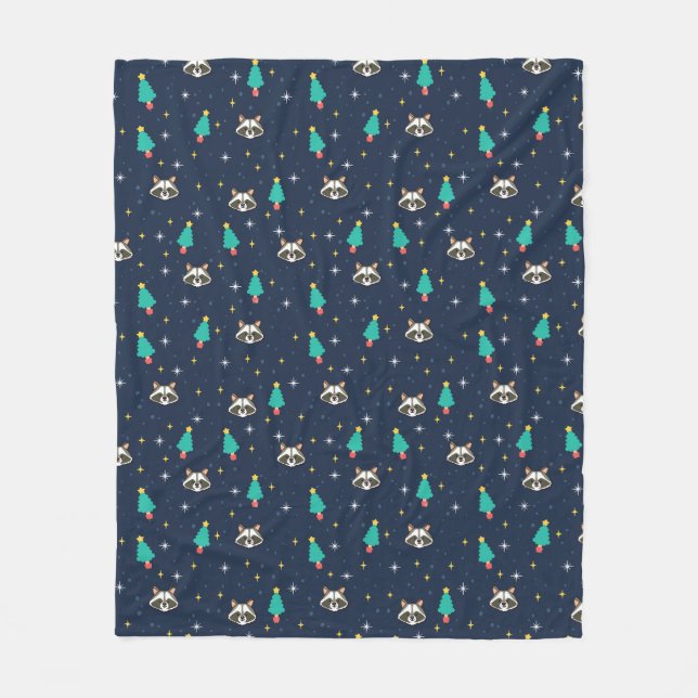 Funny Racoon Lover Gift Fleece Blanket (Front)