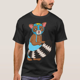 Funny Racoon Luchador Wrestler T-Shirt
