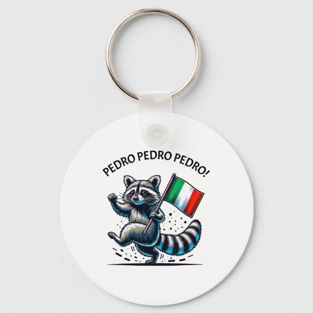 Funny Racoon Meme  Key Ring (Front)