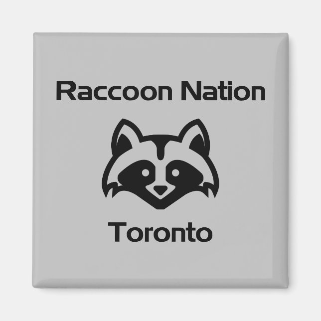 Funny Racoon Nation Toronto Light-Monotone Magnet (Front)