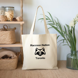 Funny Racoon Nation Toronto Light-Monotone Tote Bag
