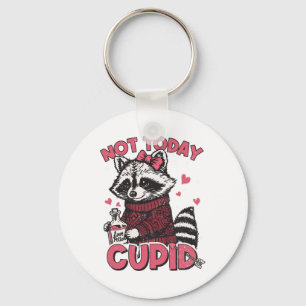 Funny Racoon Not Today Cupid Valentine Meme Valent Key Ring