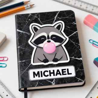 Funny Racoon Pink Bubble Gum Bubble Custom