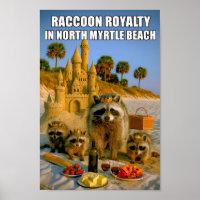 Funny Racoon Royalty in North Myrtle Beach